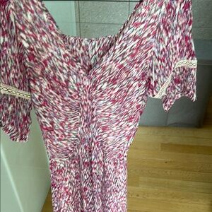 Isabel Marant Pink and White Patterned Dress